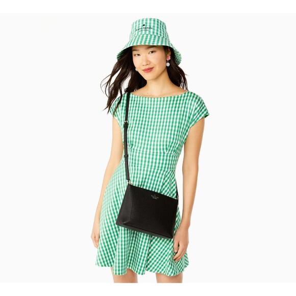 New Kate Spade Leila Crossbody Pebble Leather Black - Picture 3 of 5